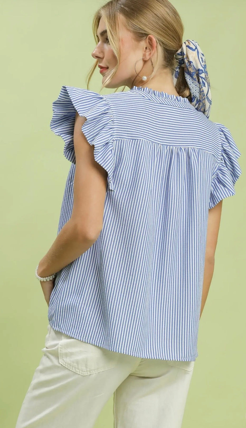 Blue stripe blouse