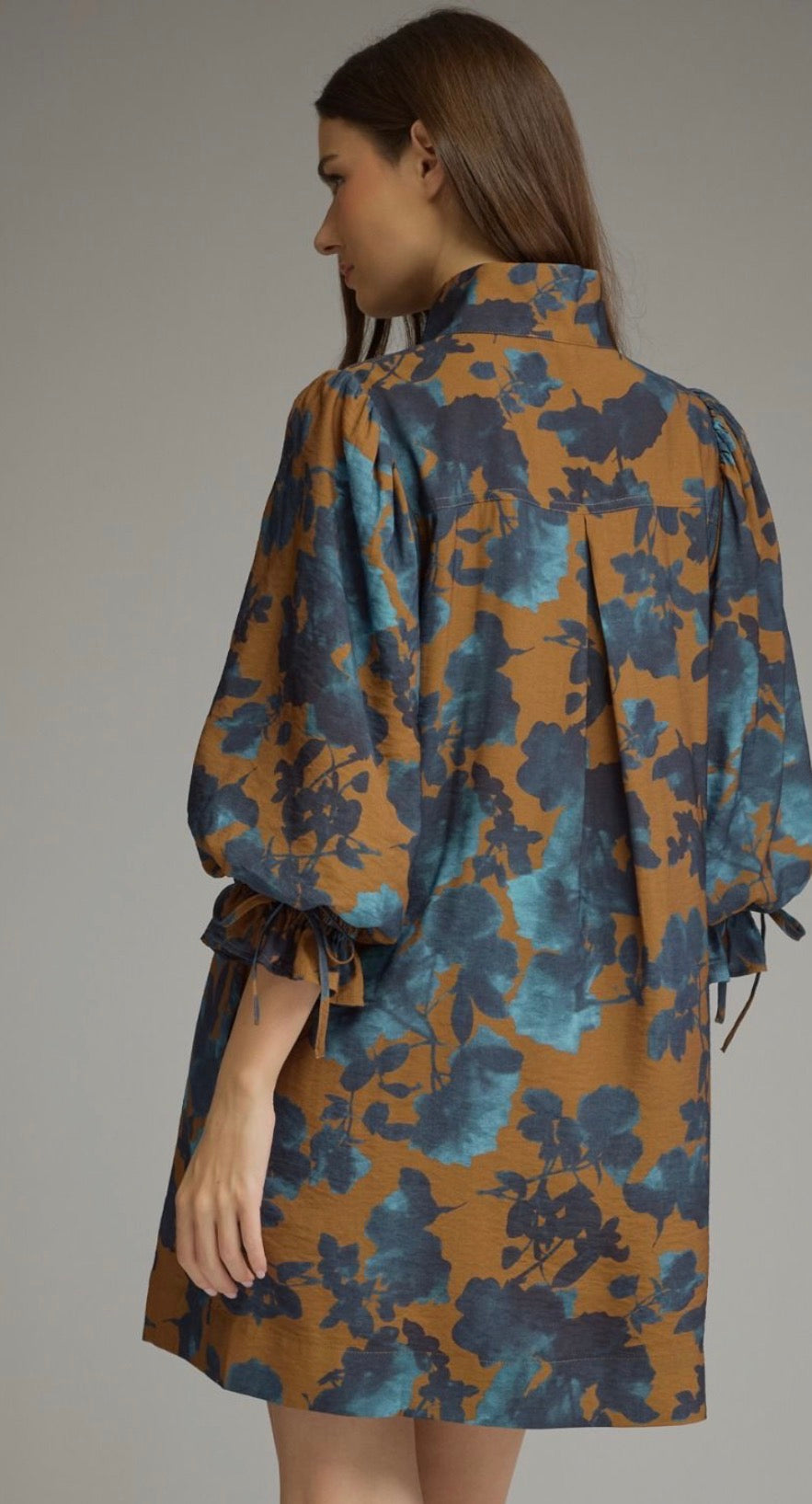 Blue floral dress
