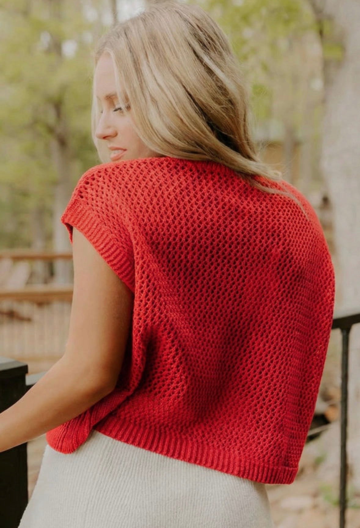 Flag knit sweater