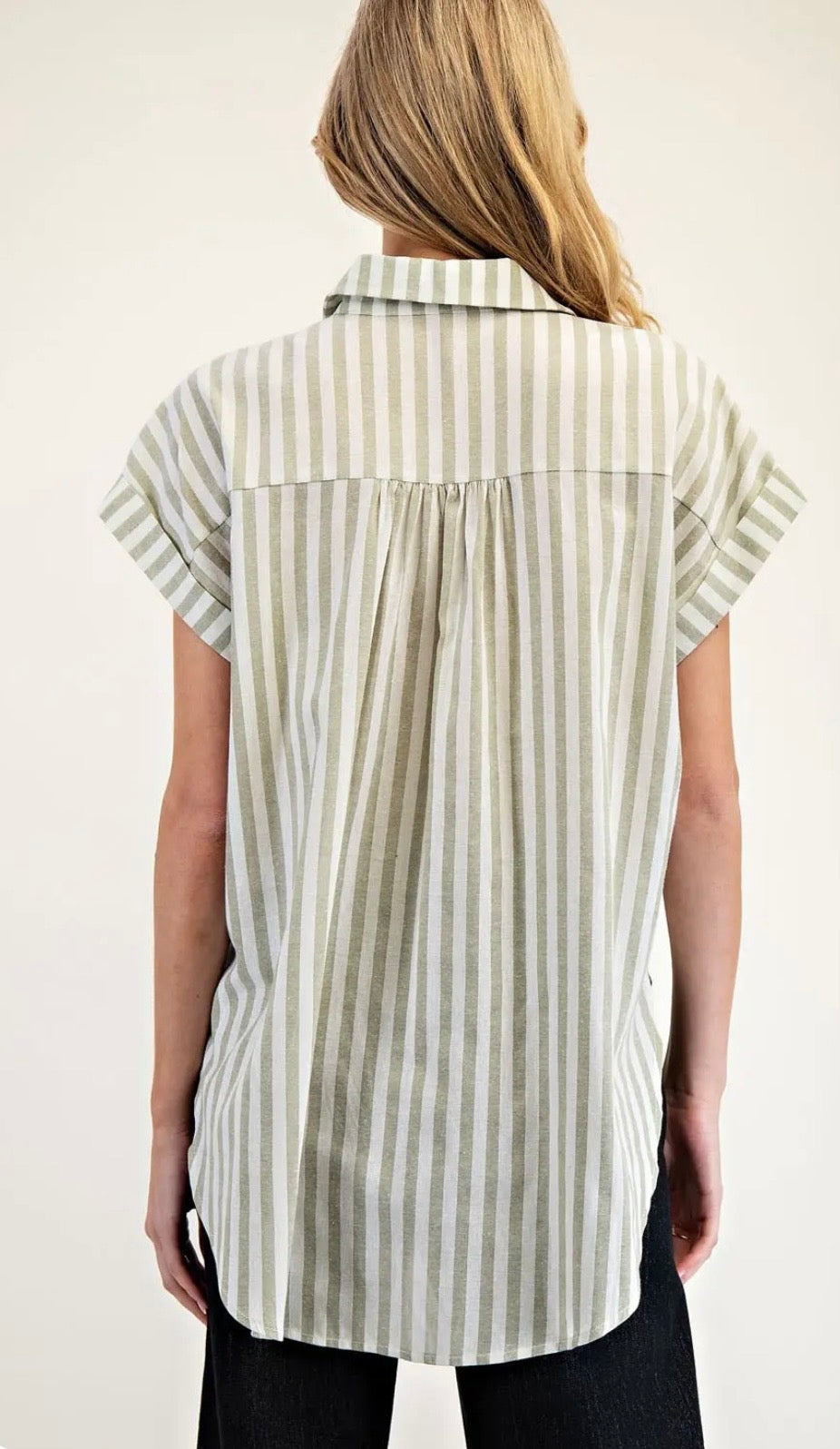 Desert sage stripe top