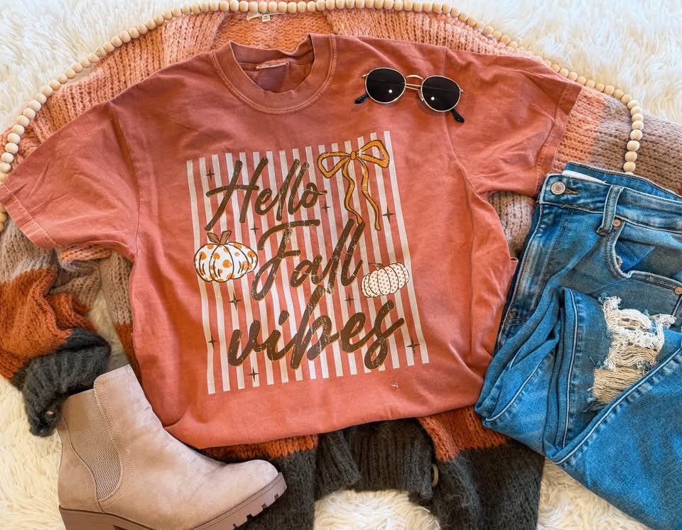 Hello fall vibes tee