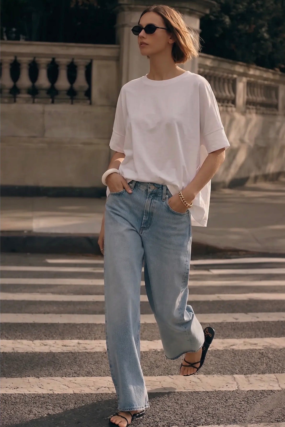 Ivory oversized short sleeve top