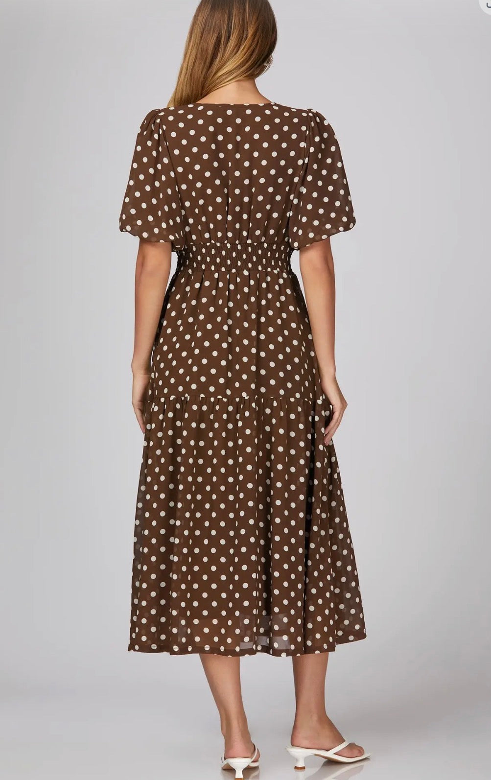 Brown dot dress