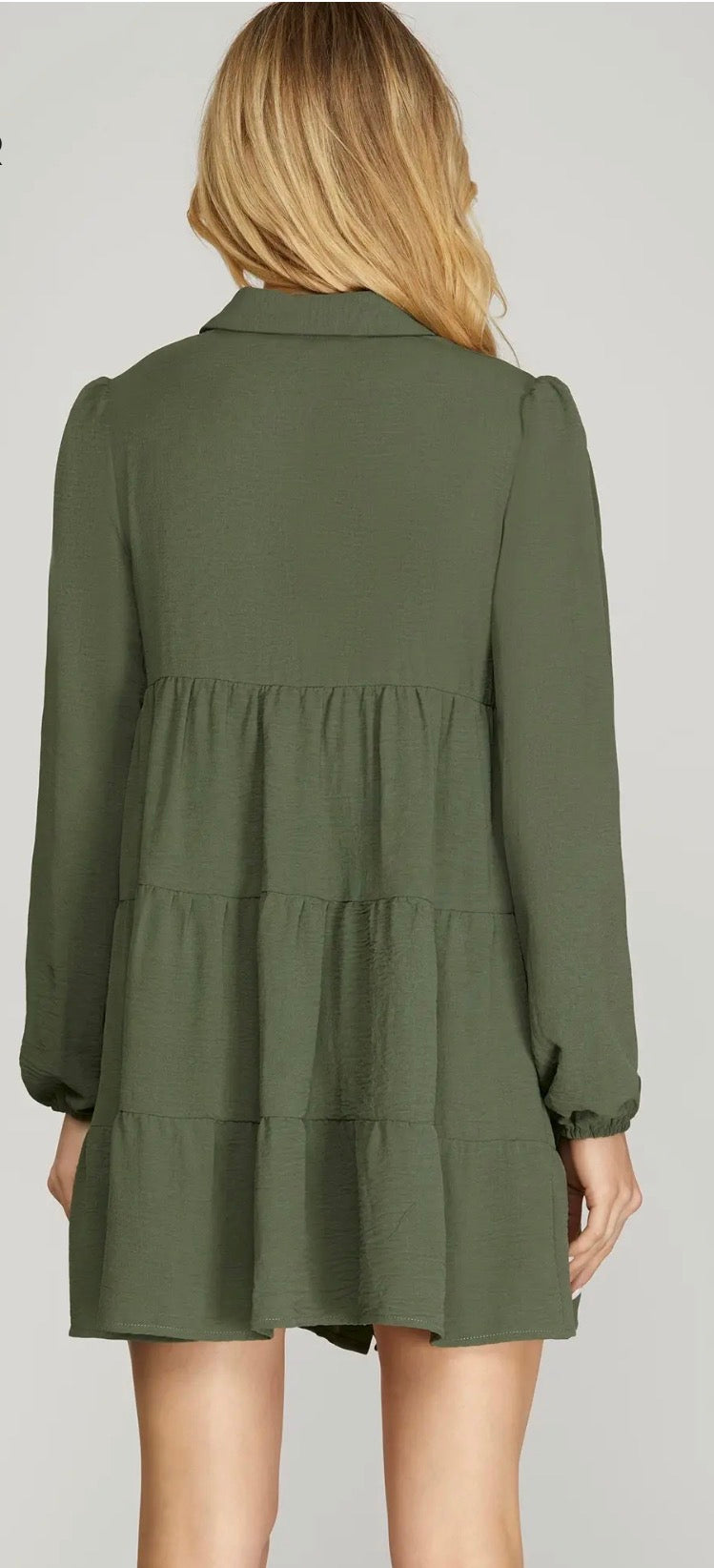 Olive shift dress