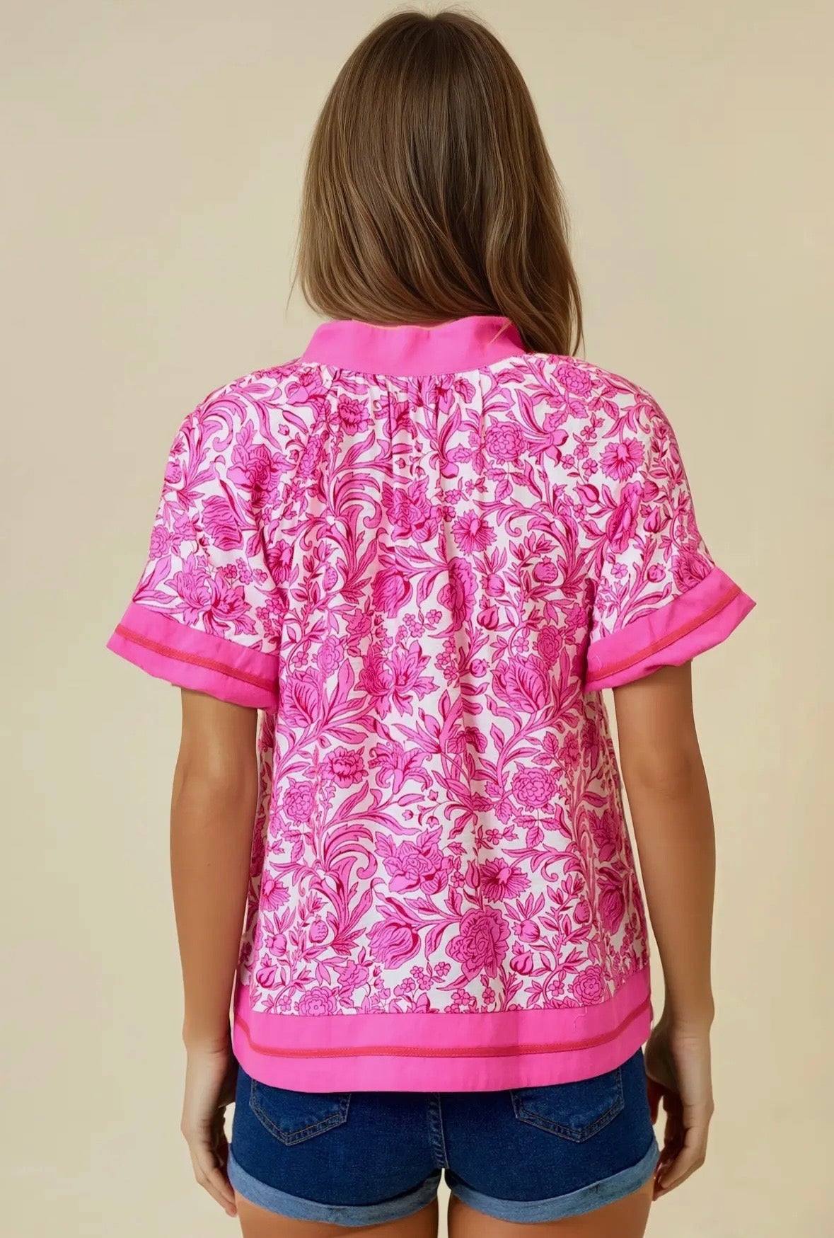 Pink floral top