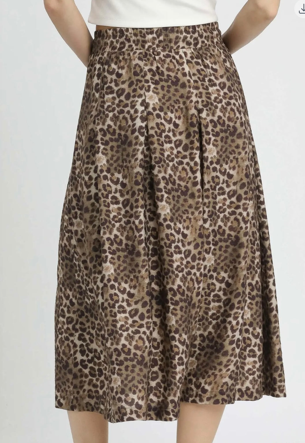 Cheetah midi skirt