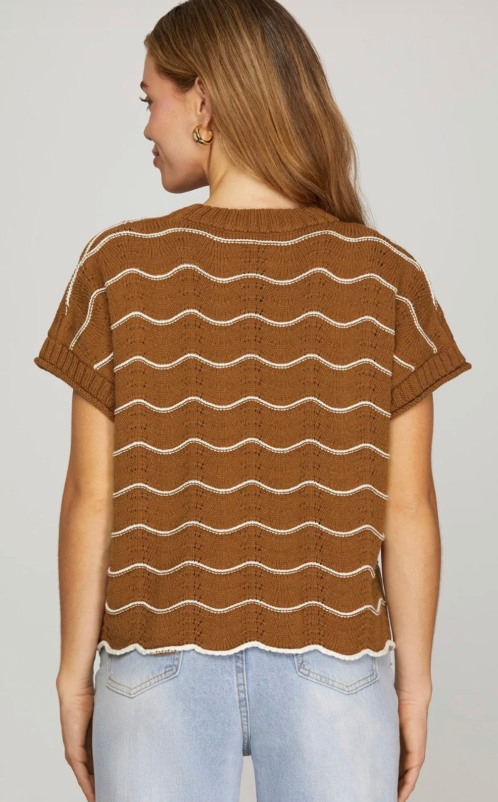 Caramel stripe knit