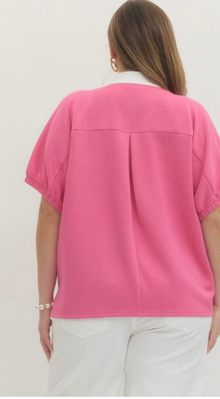 Pretty in pink curvy top