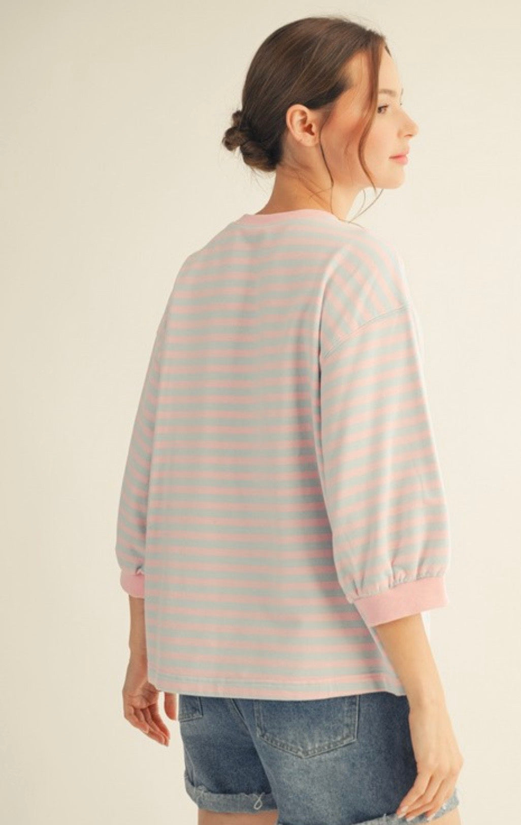 Pink stripe top