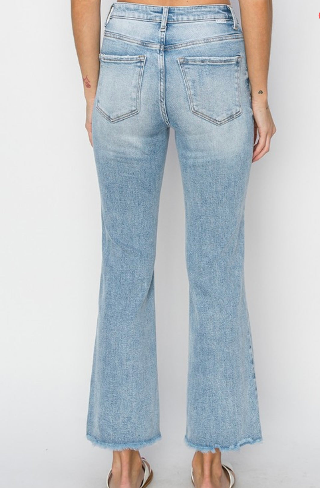 Risen HW crop straight jeans