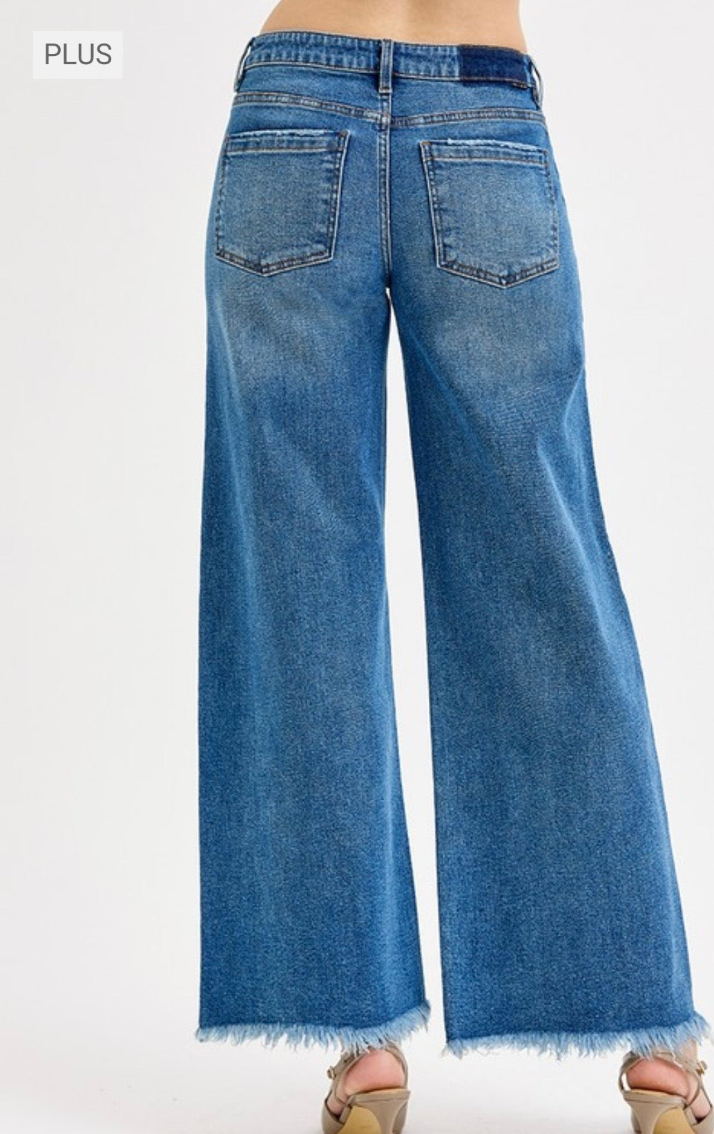 Risen plus slouchy wide leg jeans