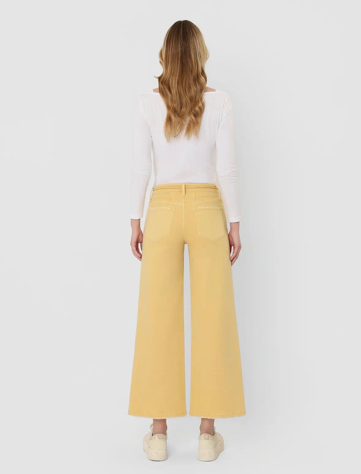 Vervet marigold HW crop wide jeans