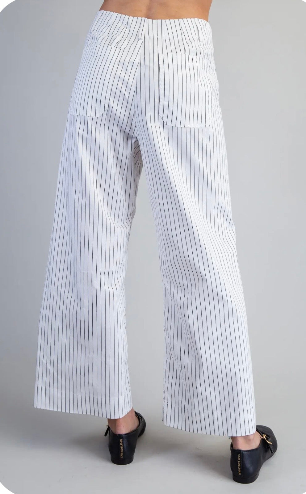 Black pin stripe pants
