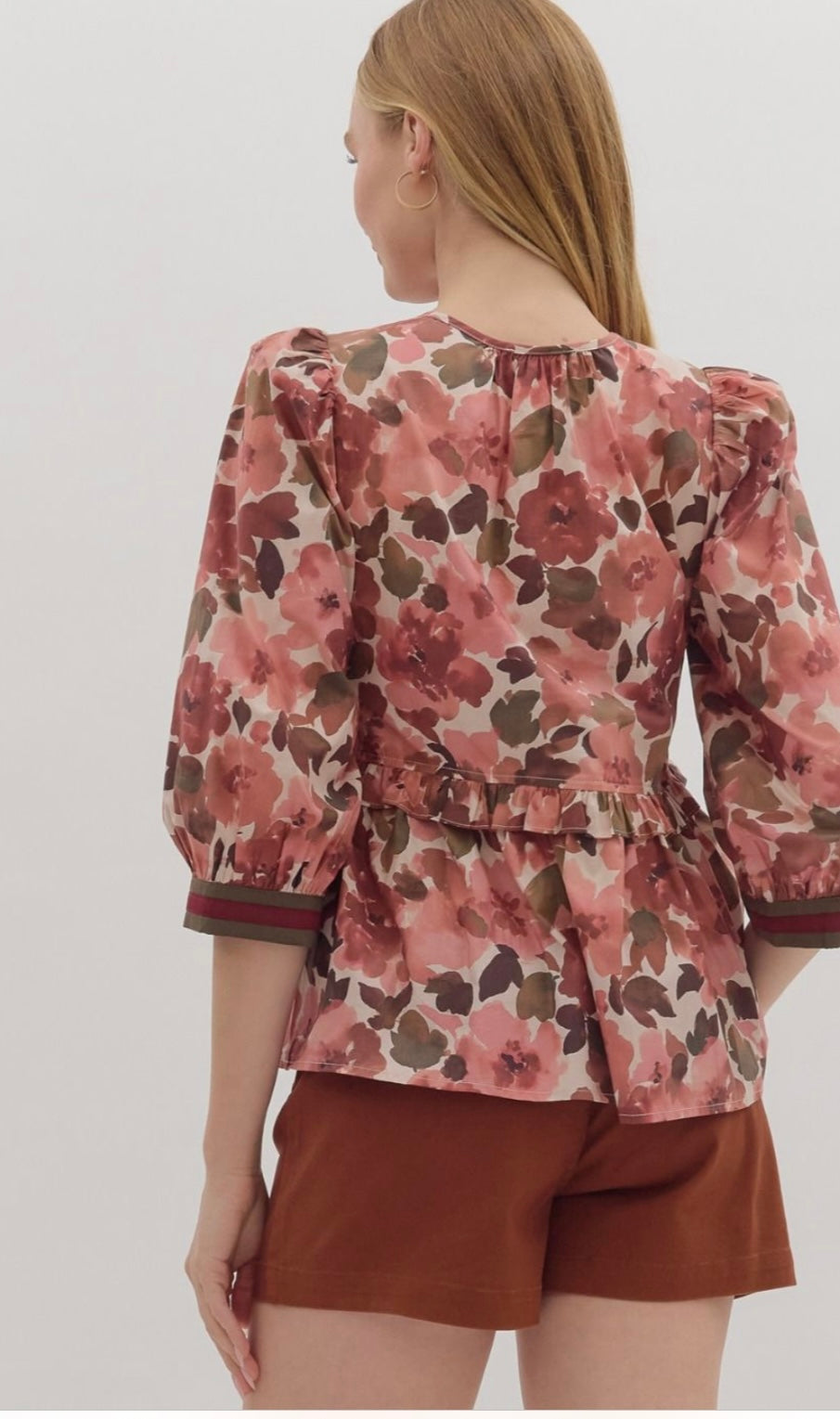 Wine floral top