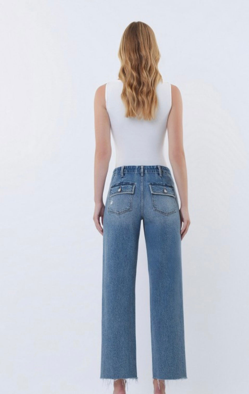 Vervet highrise slim wide jeans