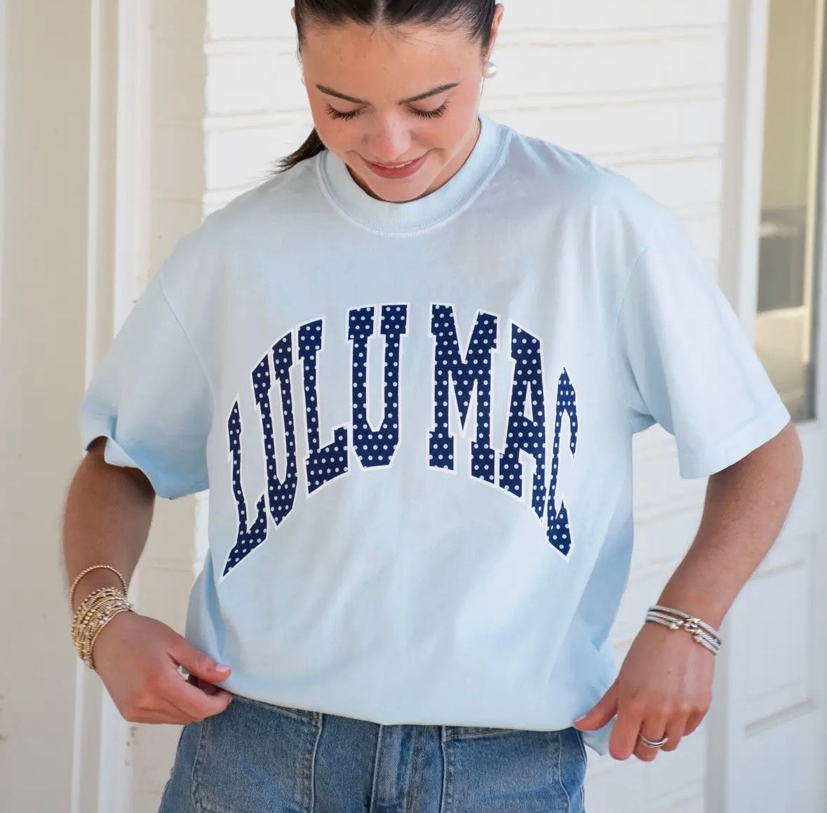 Lulu Mac chambray dot tee