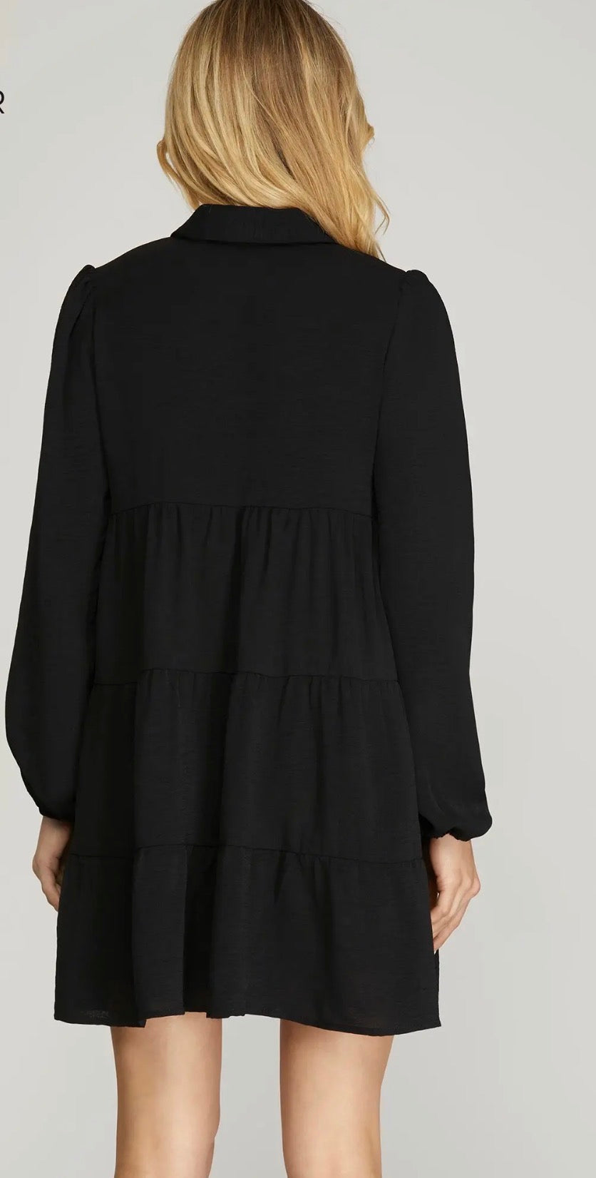 Black shift dress