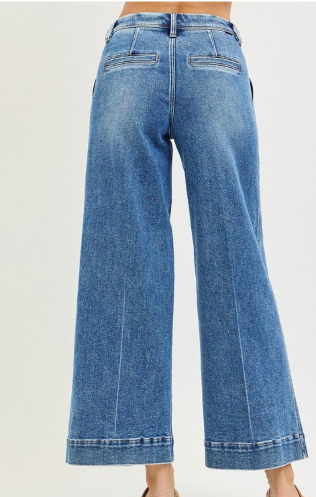 Risen slouchy wide leg jeans