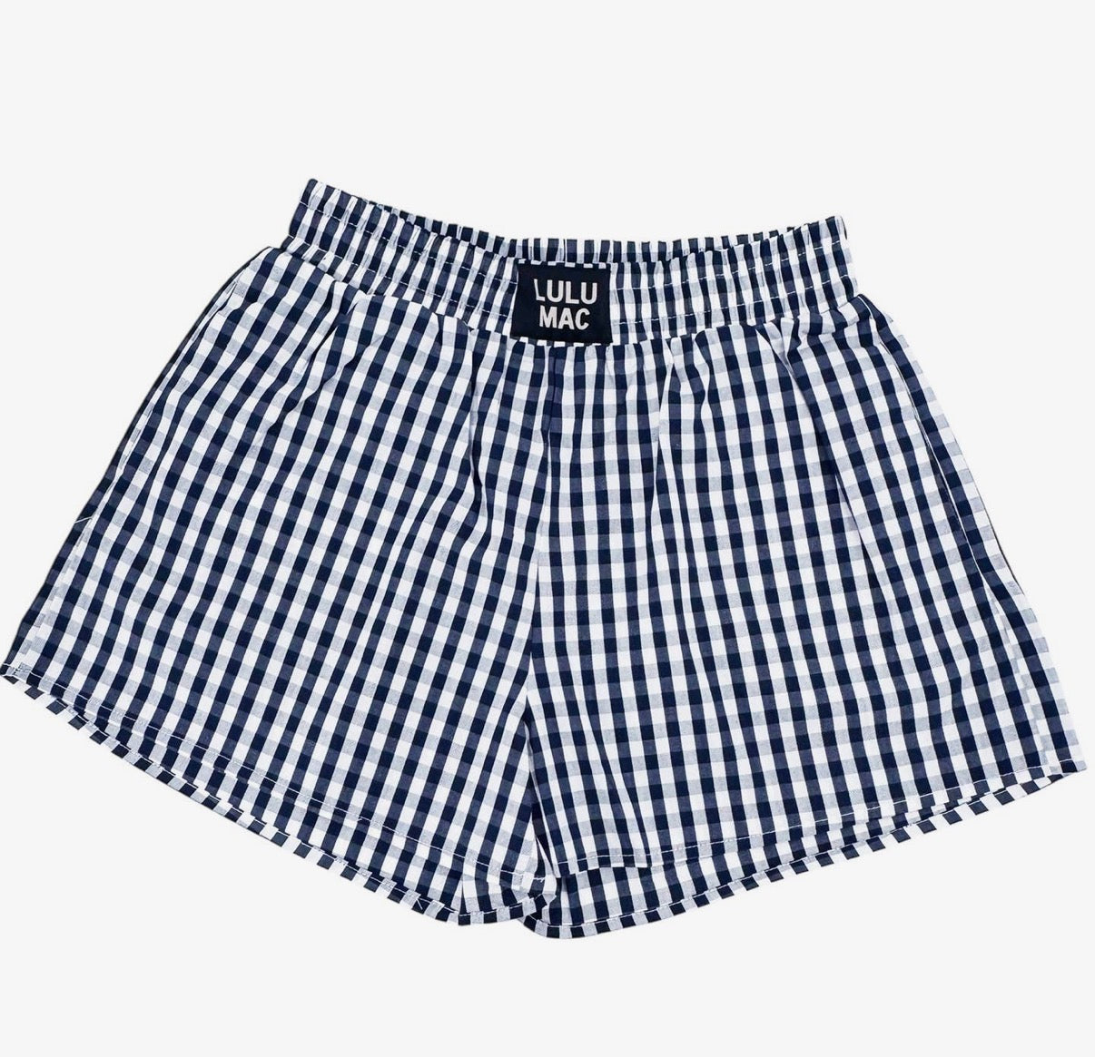 Lulu Mac navy gingham shorts