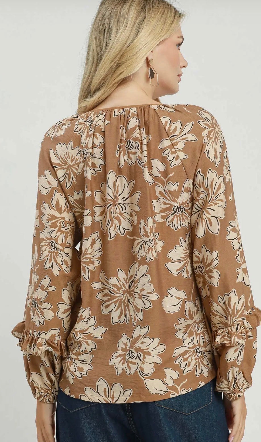 Chestnut floral top