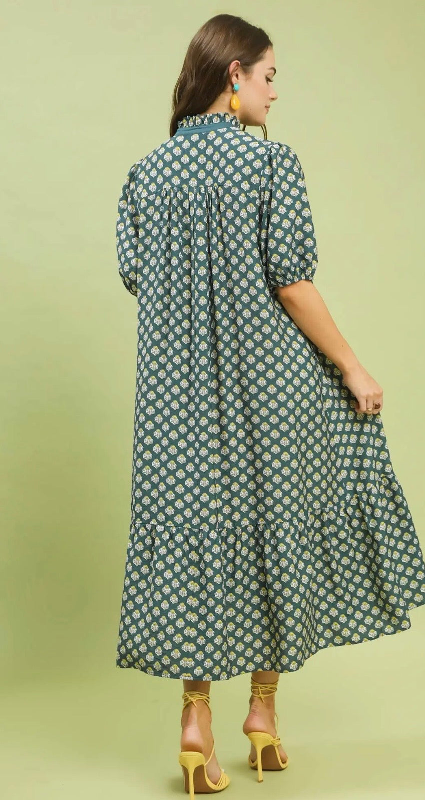 Teal mix dress