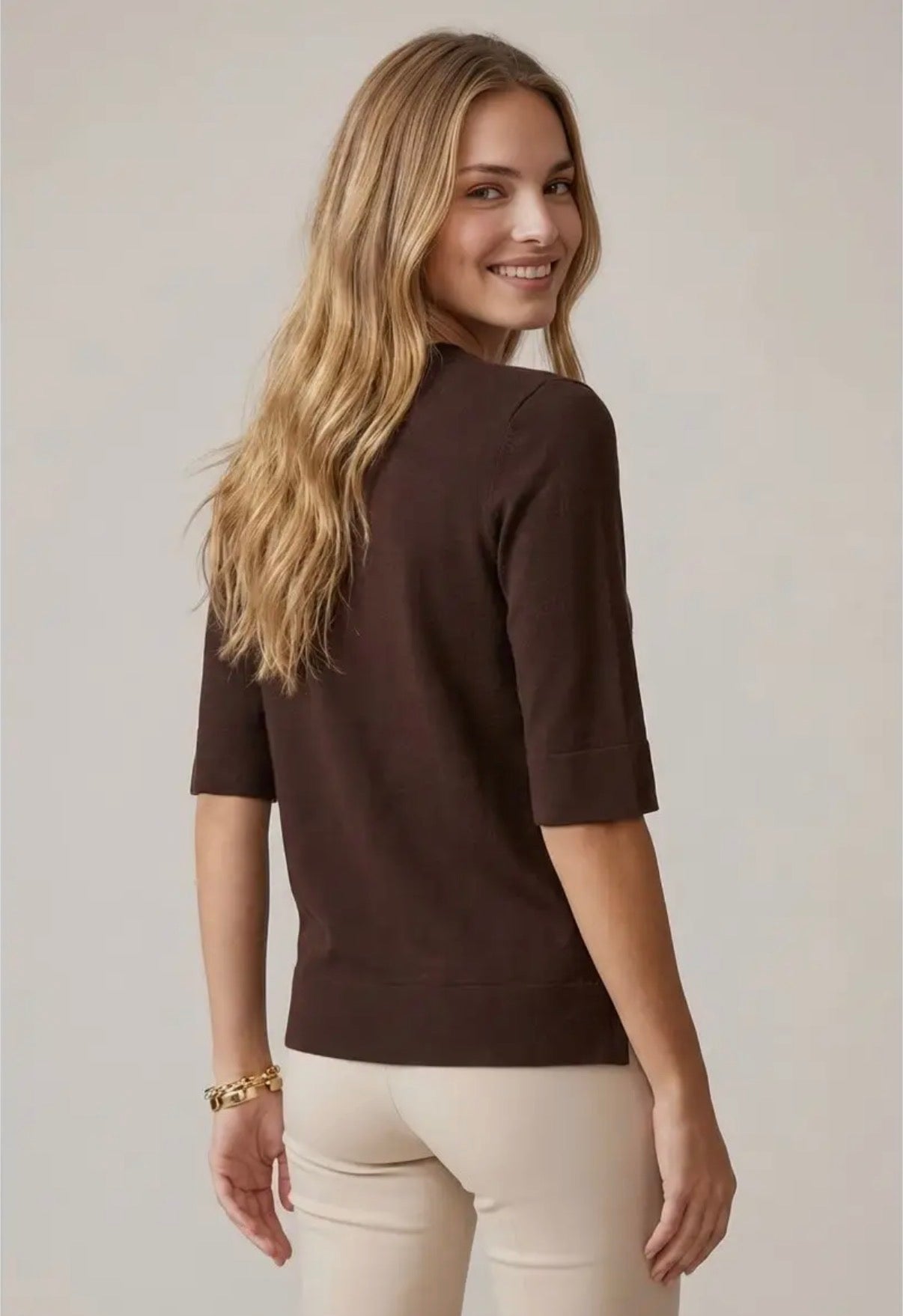 Espresso knit top