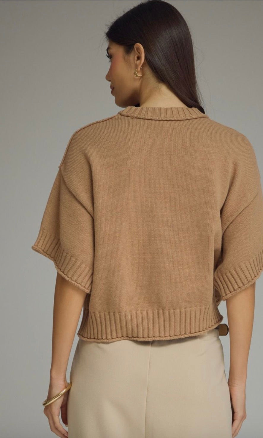 Camel knit sweater