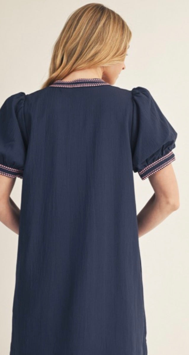 Wendy navy dress