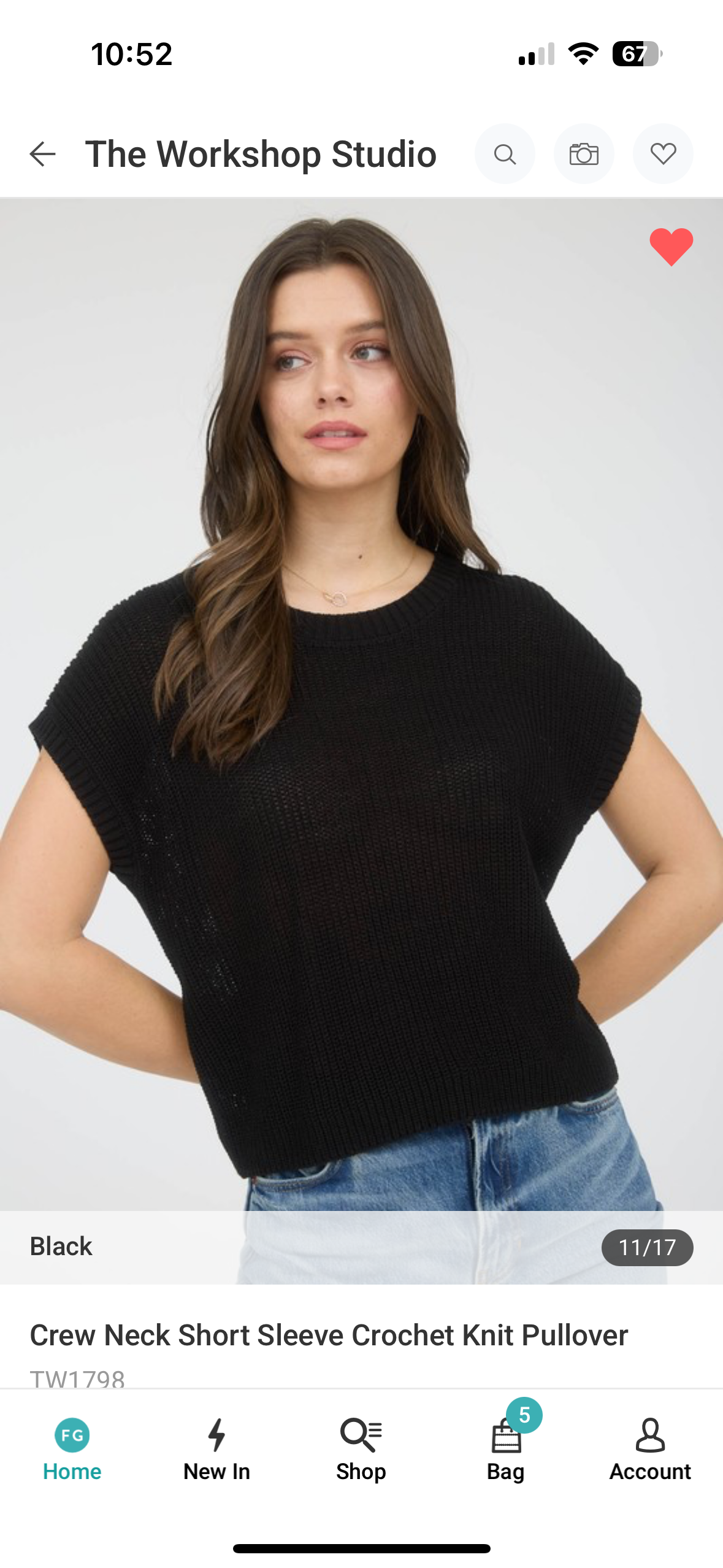 Black knit top