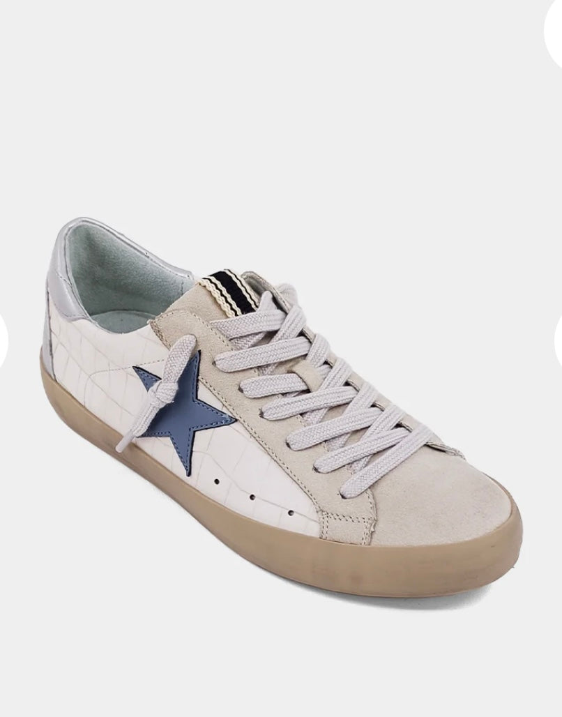 Paula beige croc sneakers