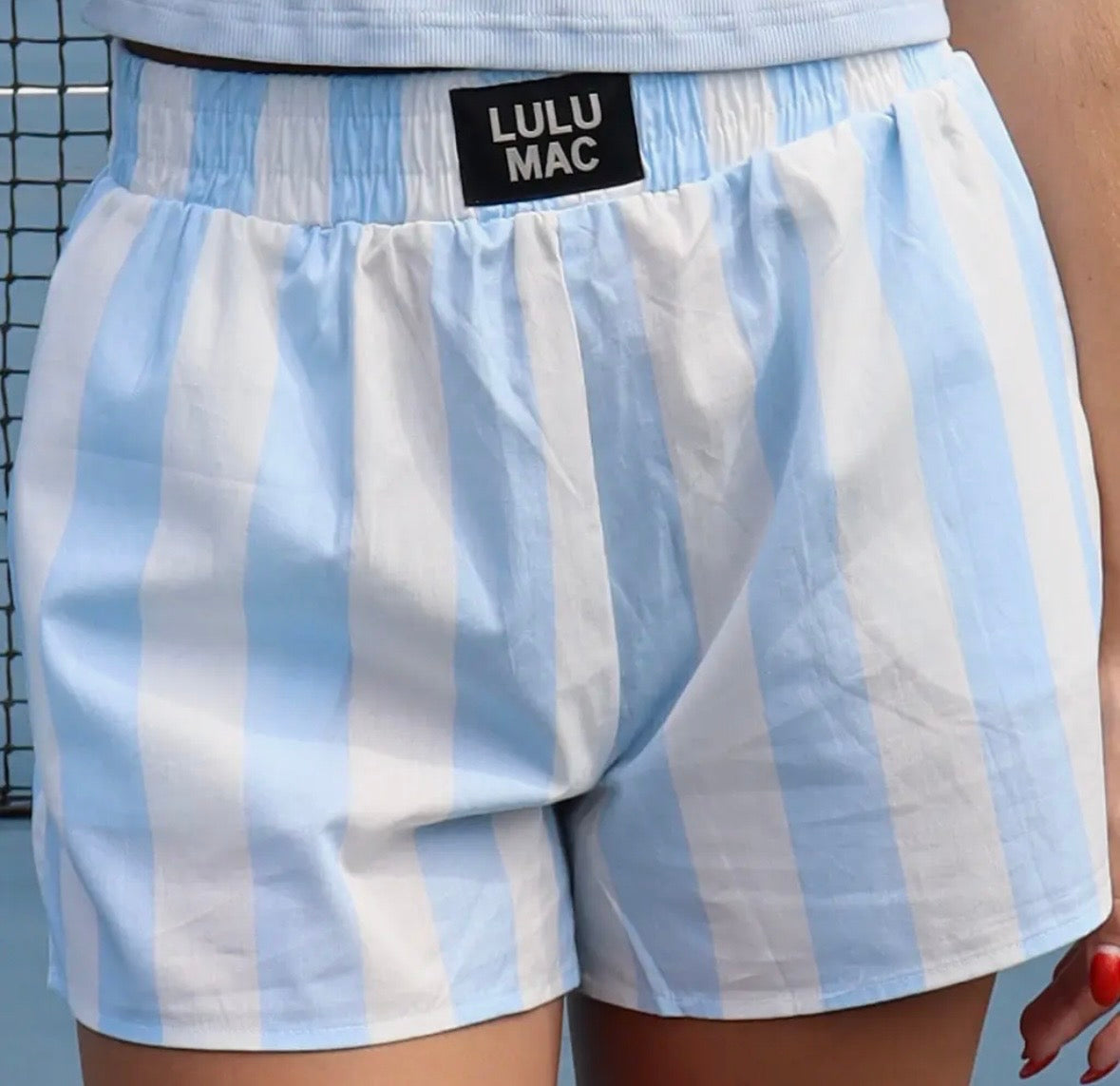 Lulu Mac blue stripe shorts