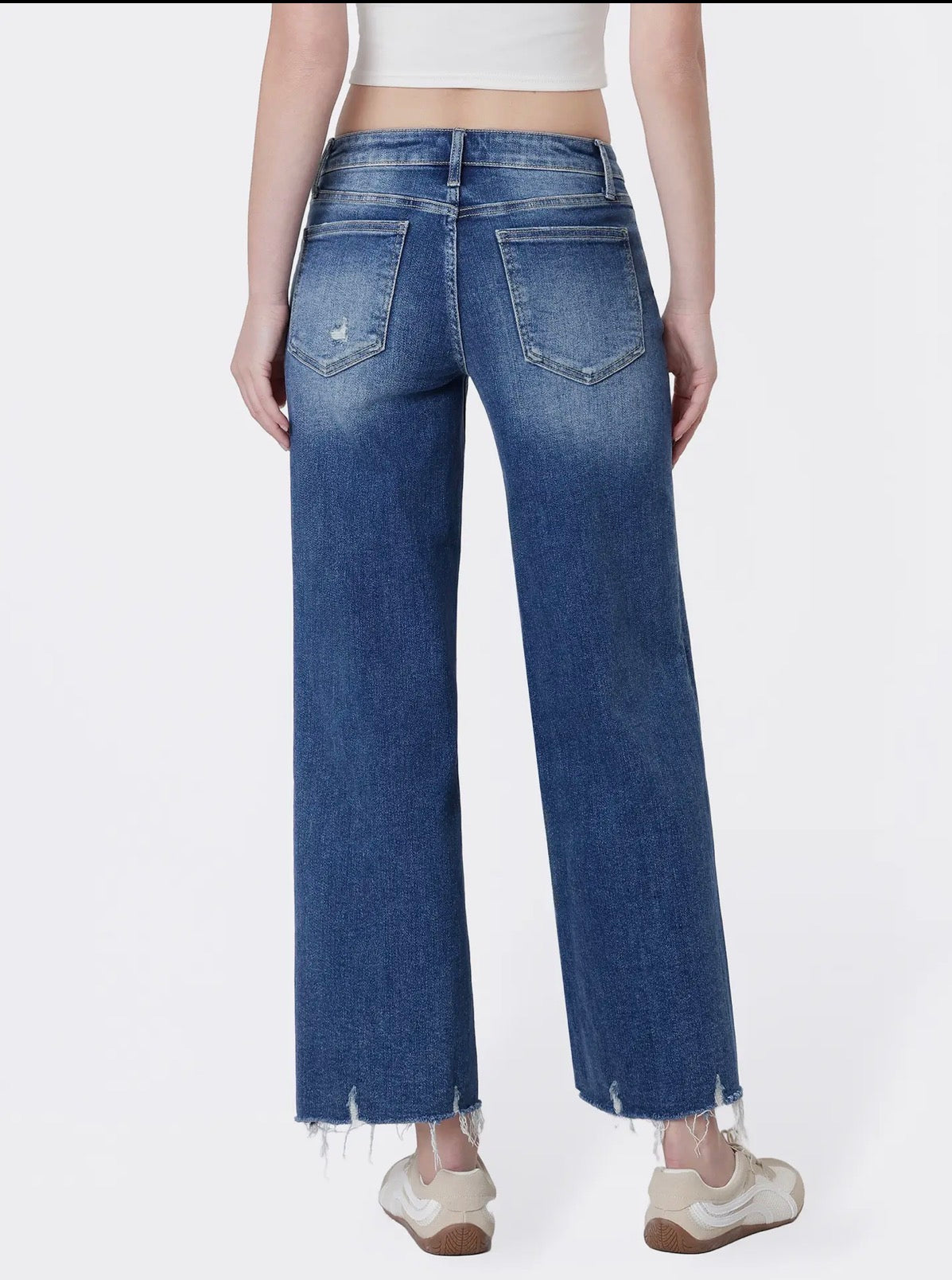 Lovervet midrise ankle wide leg
