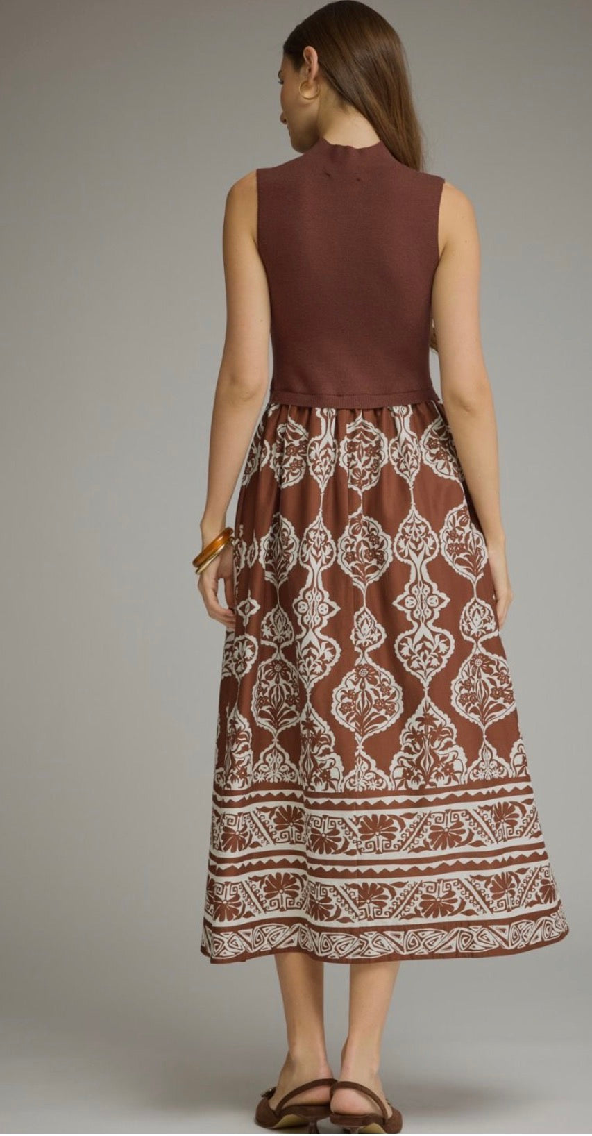 Delaney brown dress