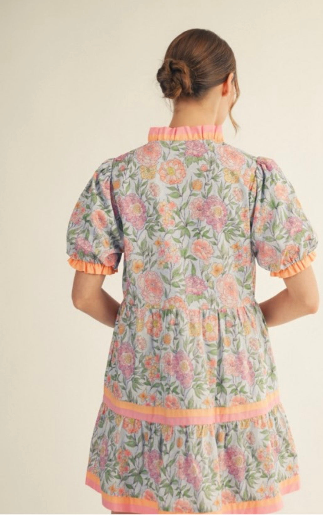 Sky blue floral dress