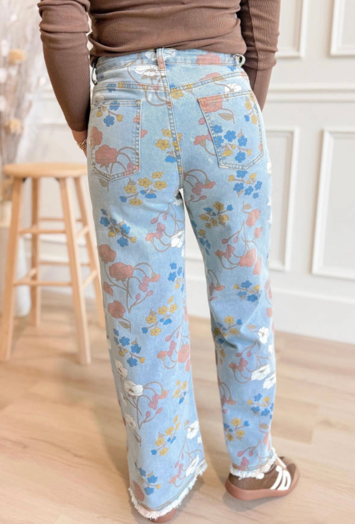 Floral denim