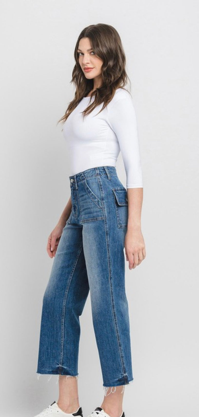 Lovervet high rise cropped jeans curvy