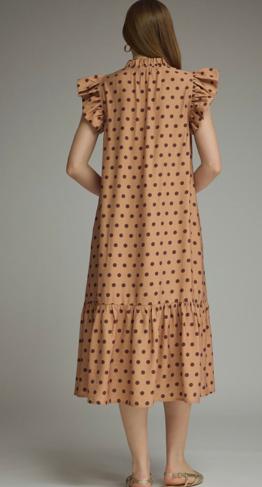 Camel dot dress