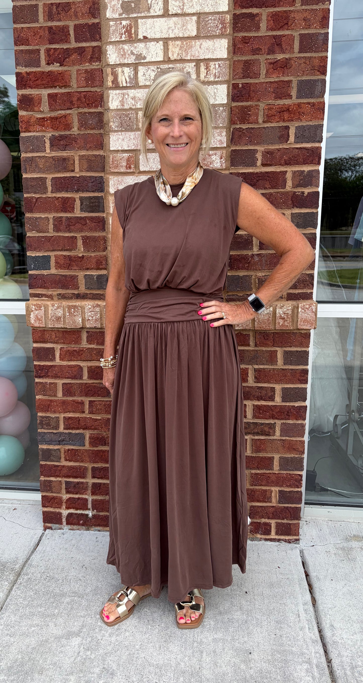 Brown skirt set