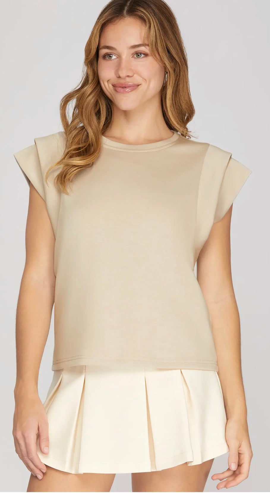 Double banded sleeve tops