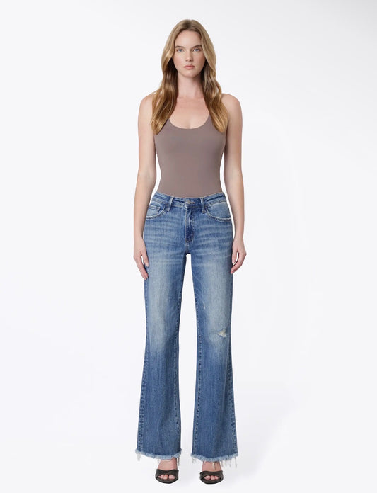 Lovervet highrise distressed vintage flare