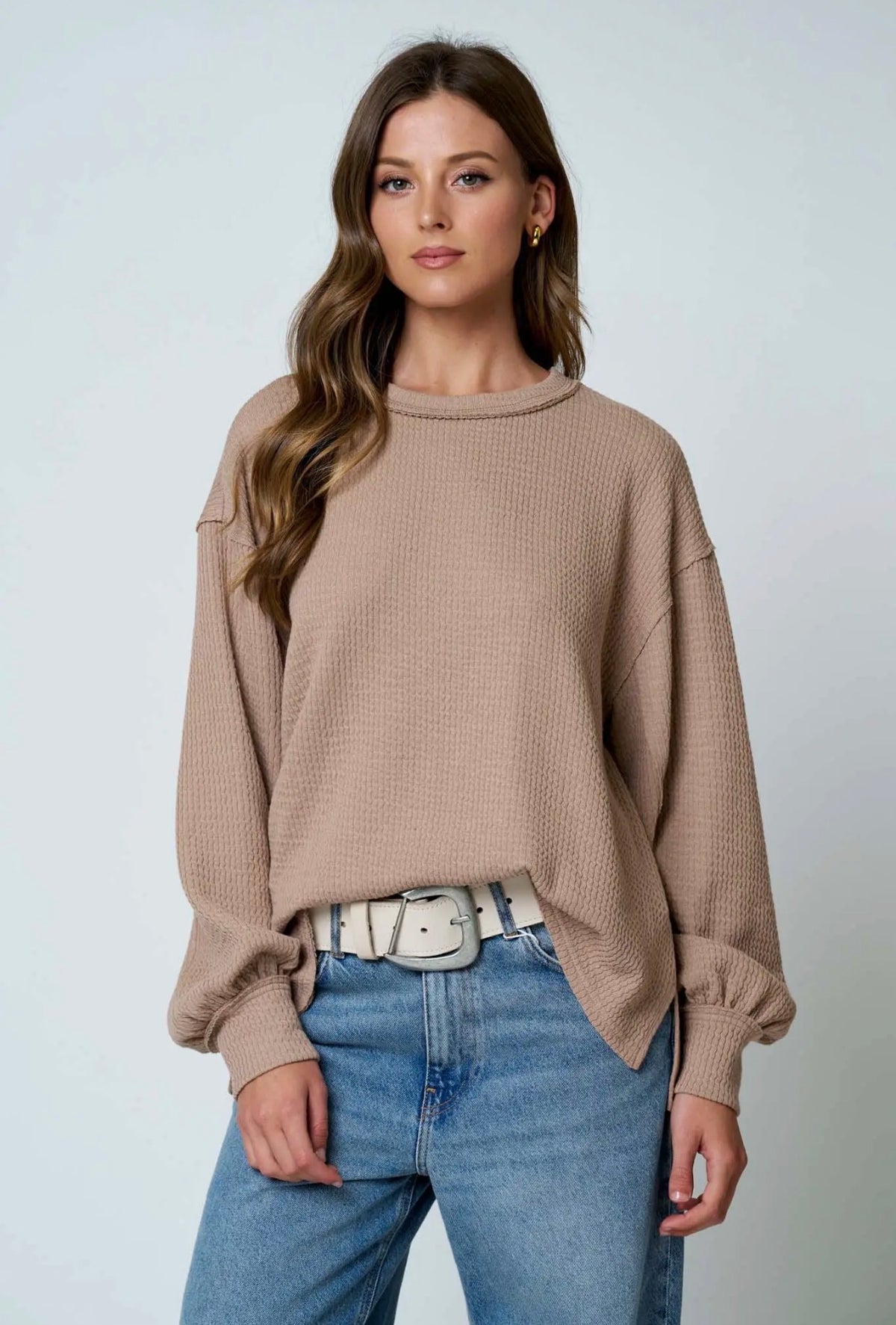 Libby textured knit top
