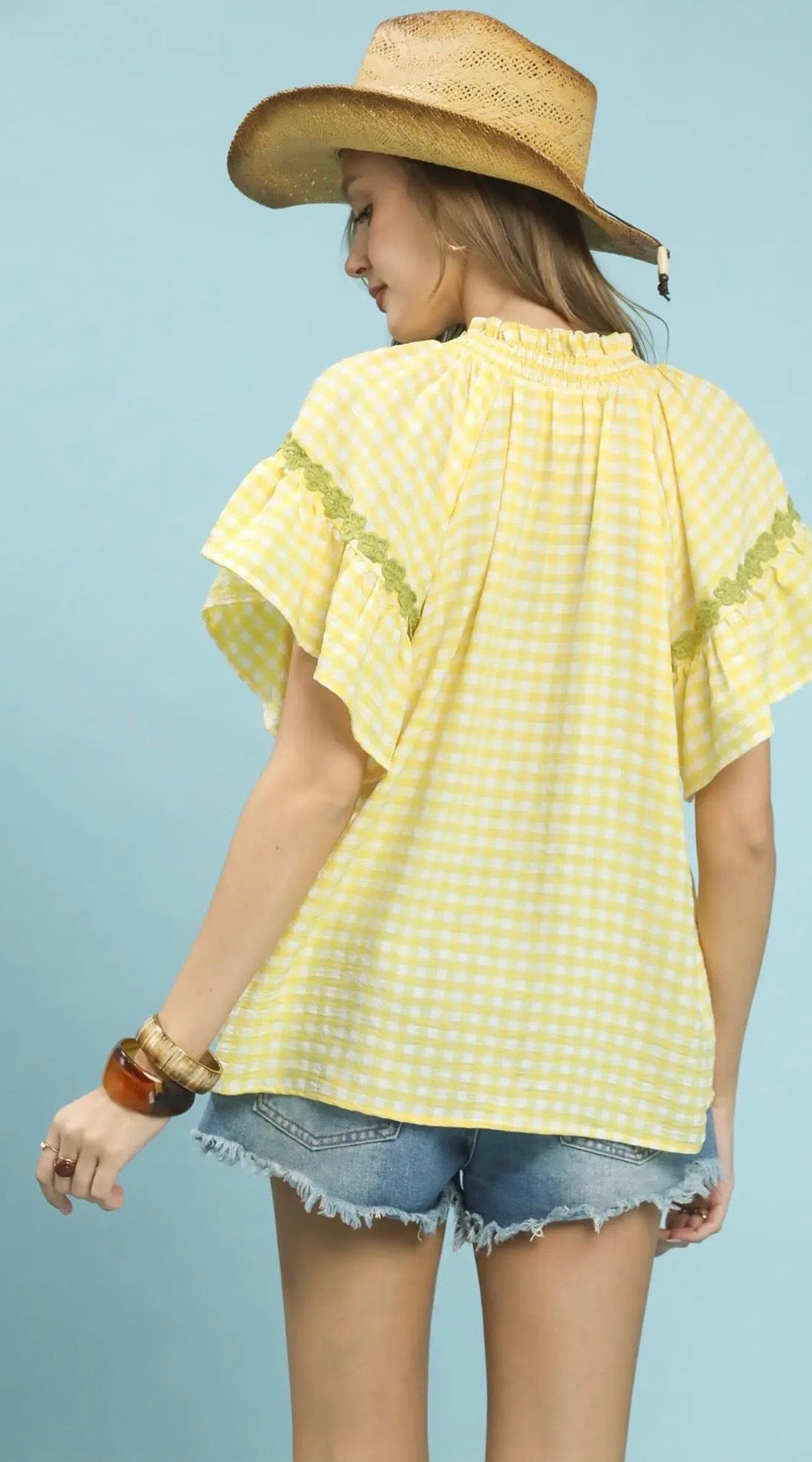Lemon gingham top
