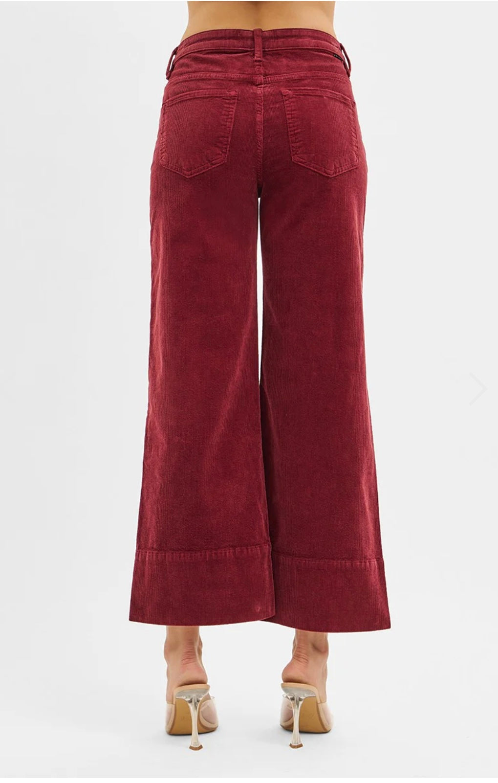 Risen wine crop wide corduroy