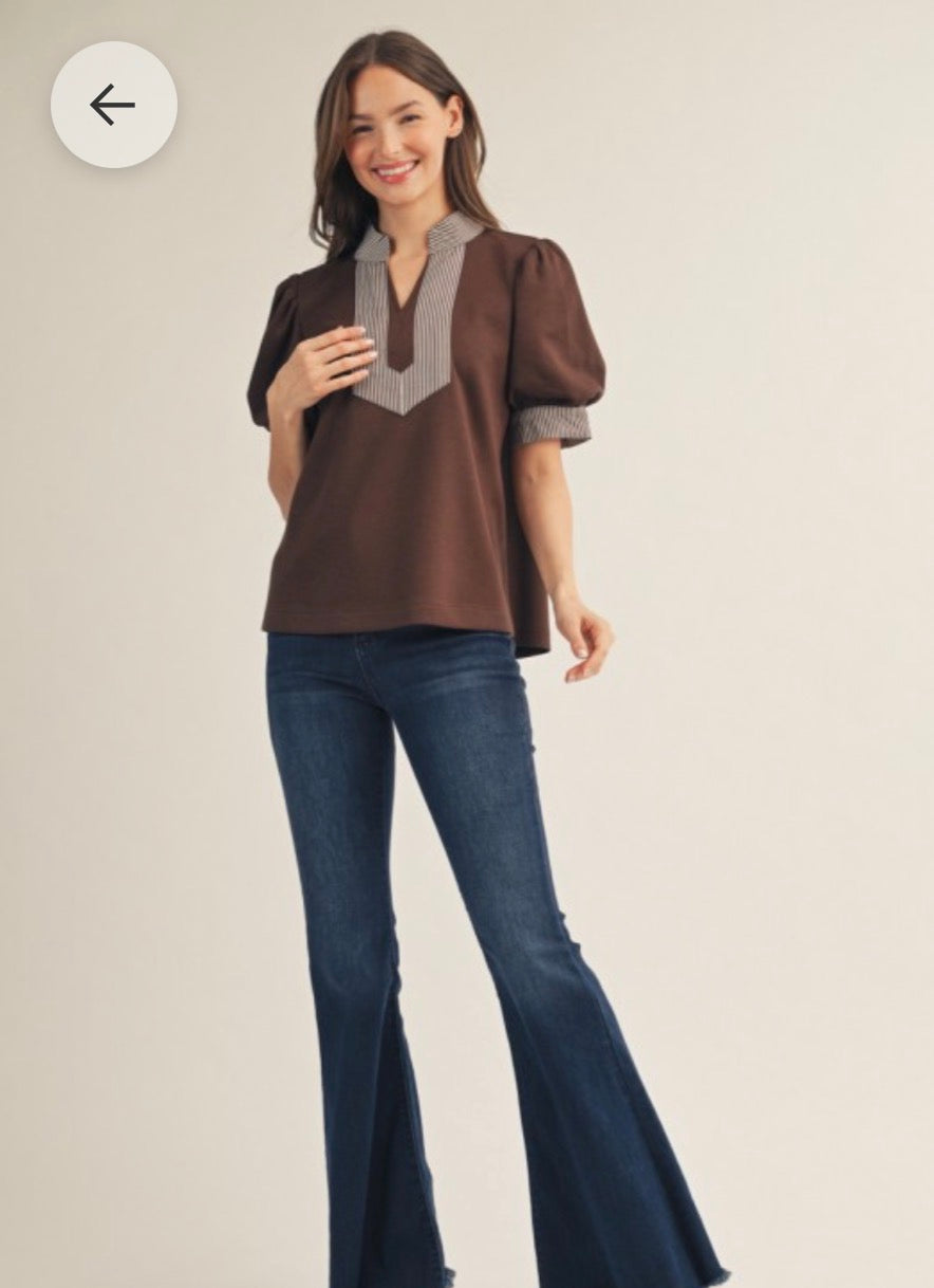 Kristen brown top