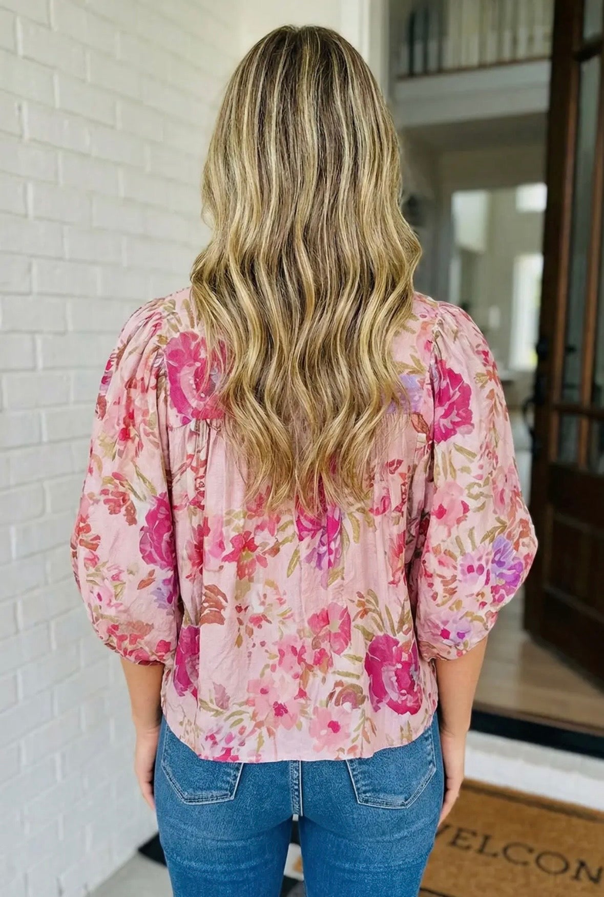 Pink floral top