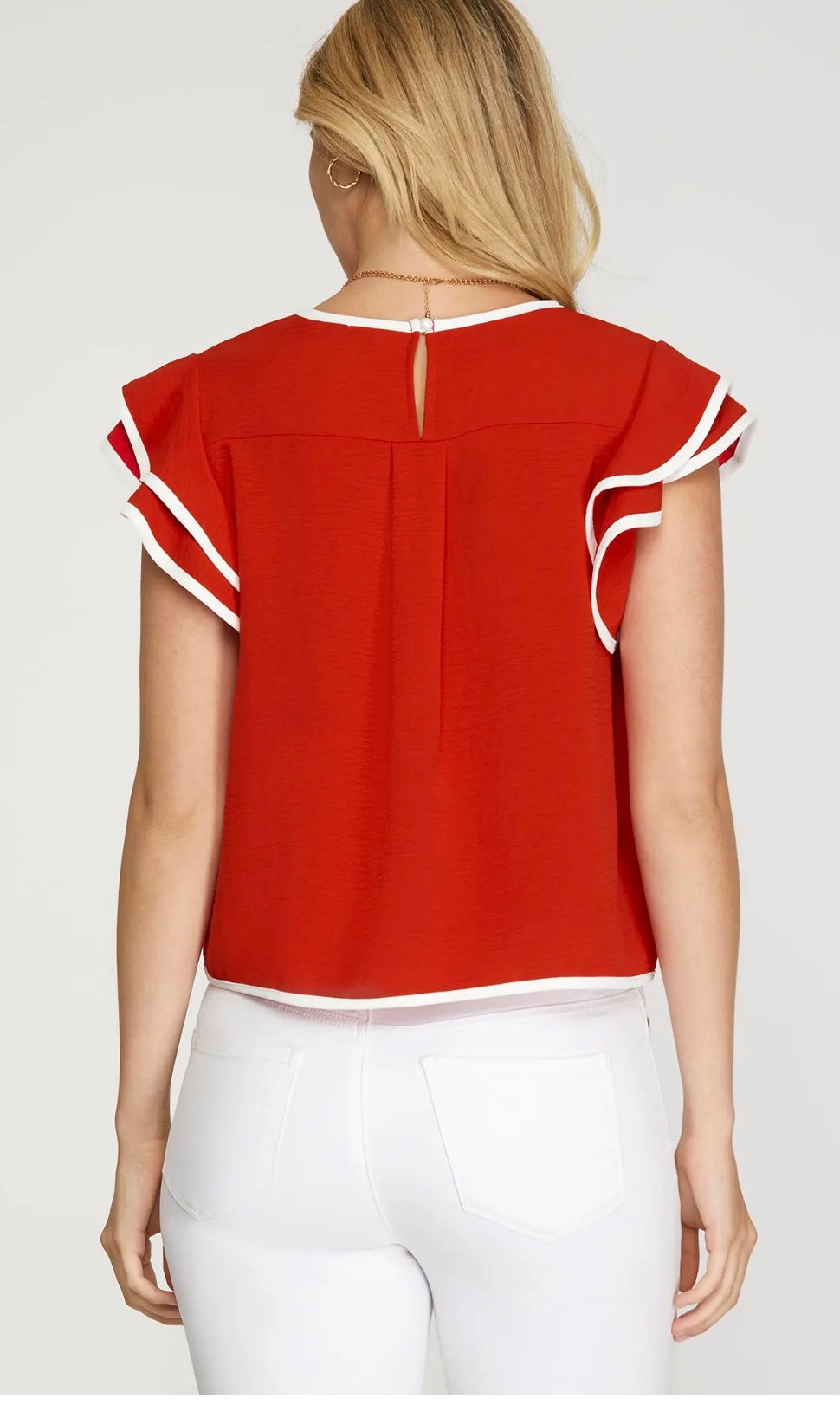 Missy red top
