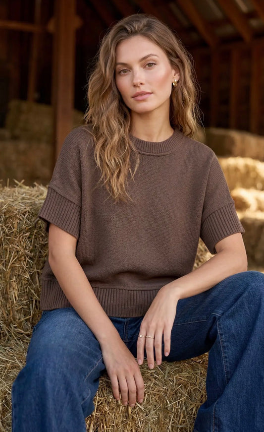 Brown woven sweater