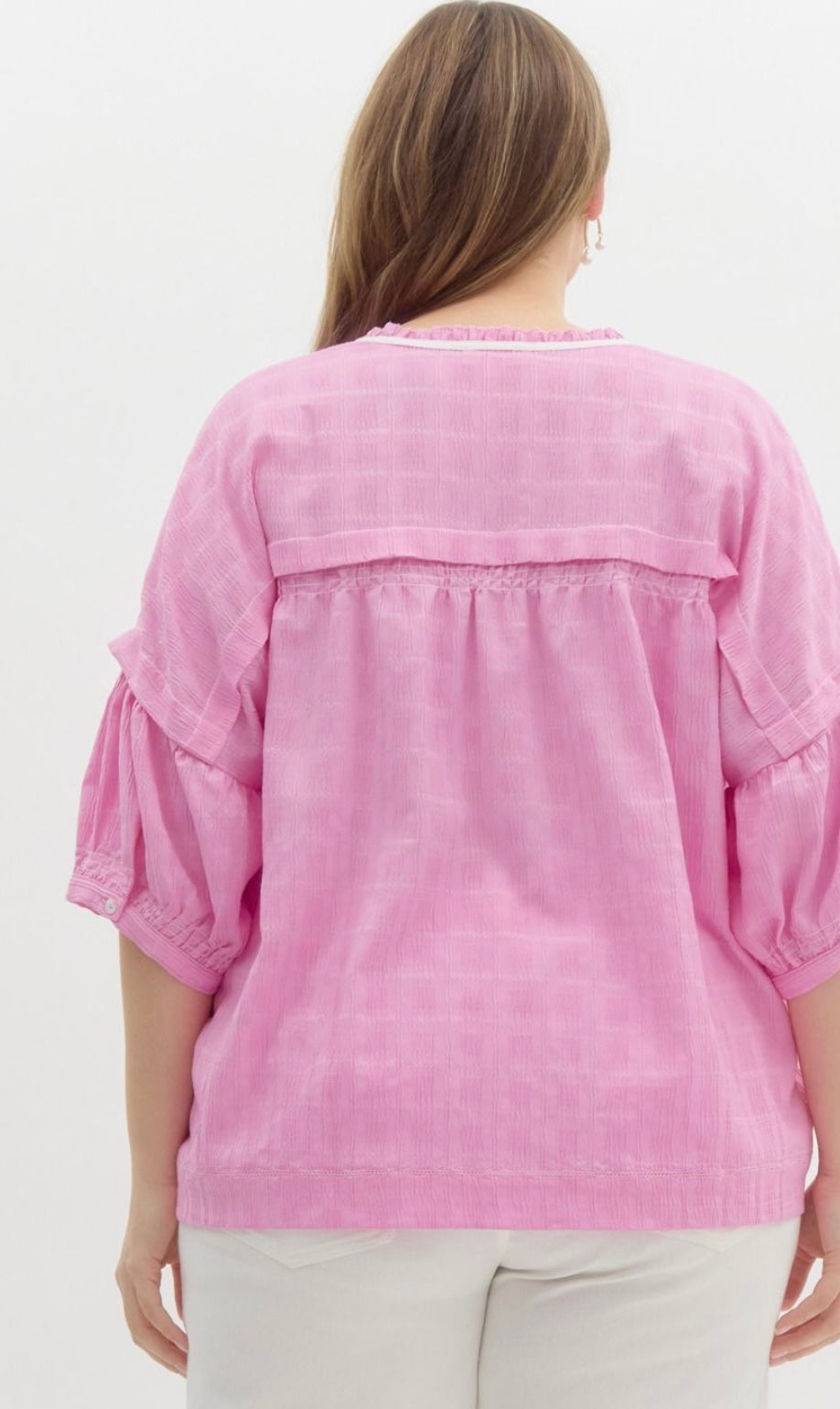 Bubble gum pink top