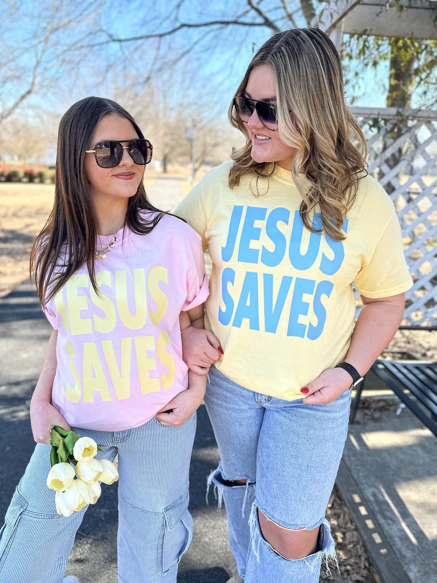 Jesus saves tees