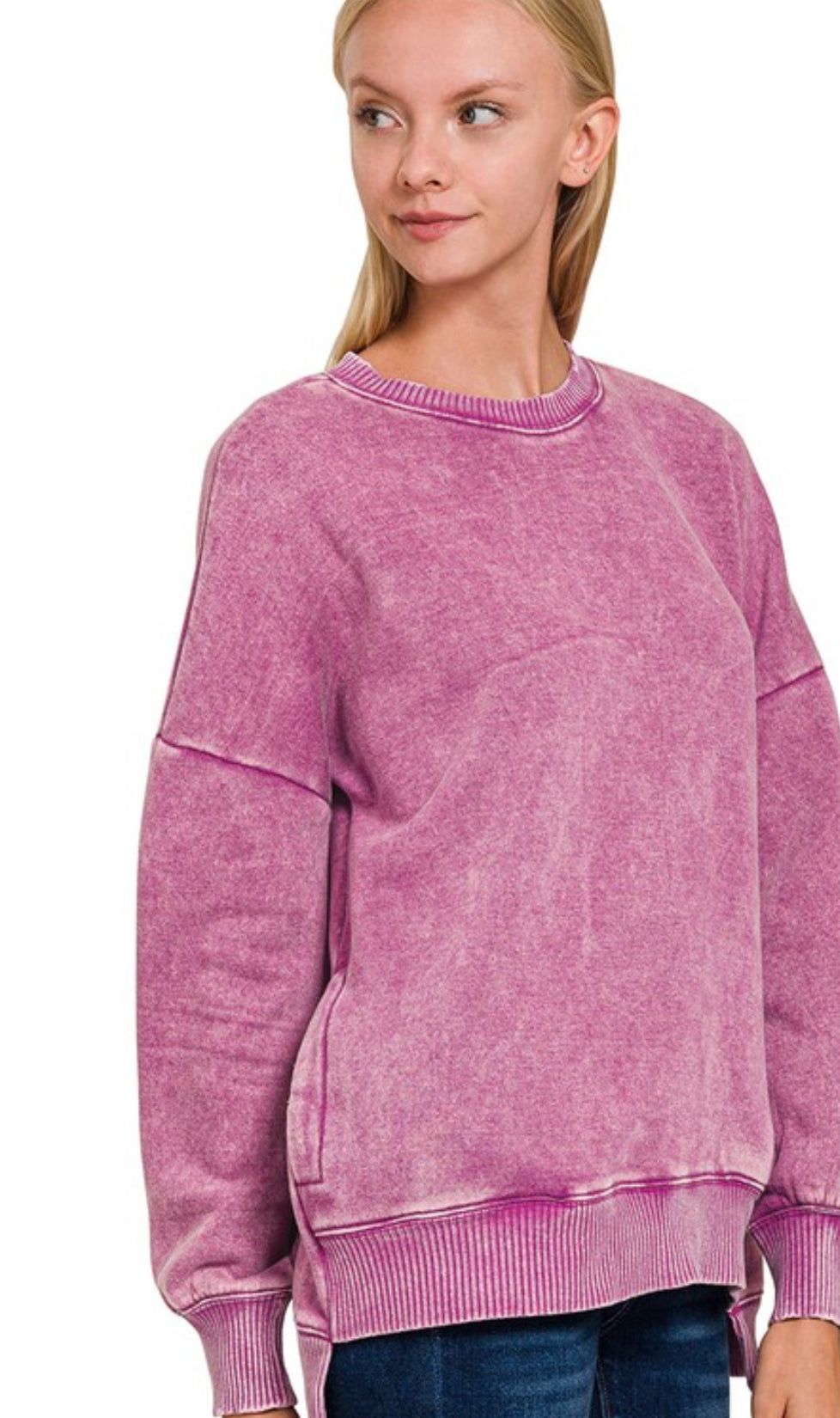 Plum casual sweatshirt